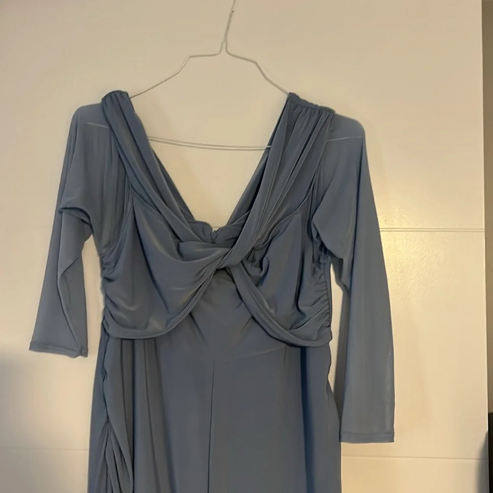 Blue Maternity Jumpsuit - Picture 5 of 6